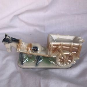 Vintage Juan Valdez Coffee Bean DONKEY & CART Brazil Porcelain Figurine